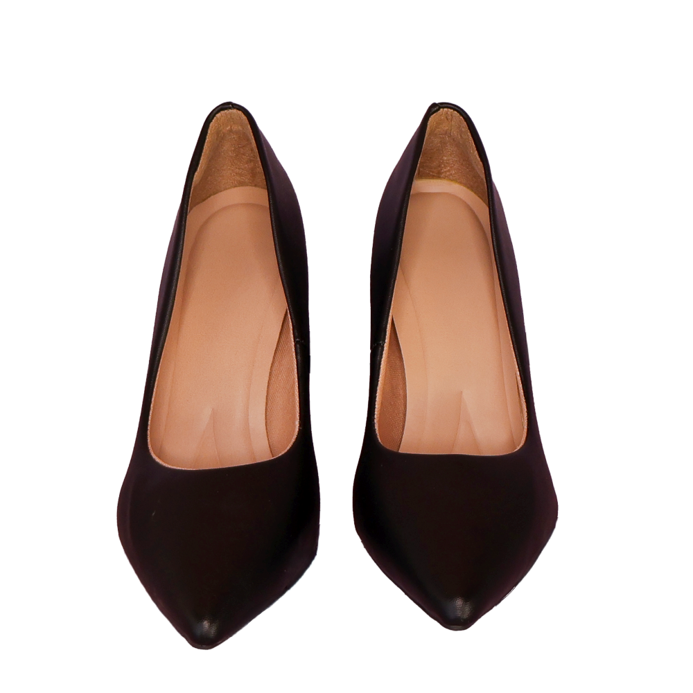 Scarpin em Napa Santorine salto bloco 8 cm